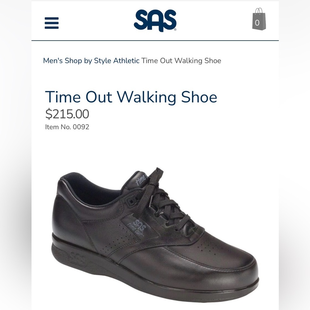 CYBER SALE! Black SAS Time Out Walking Shoes Size 14M - Picture 5 of 5